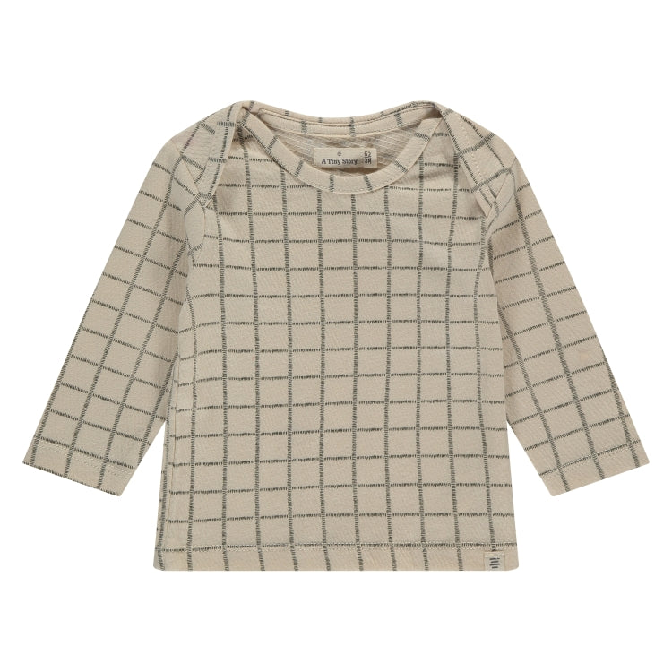 A Tiny Story Baby Longsleeve Groen Geruit in maat 44,50,56,62,68,74 