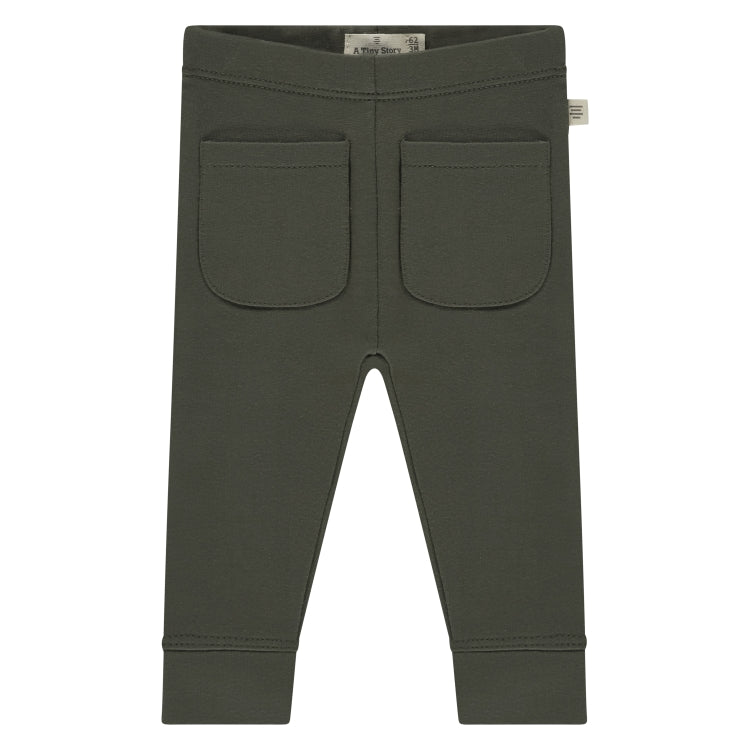 A Tiny Story Babybroekje katoen in het groen. In maat 44,50,56,62,68,74.