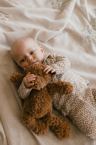 A Tiny Story Girls Long sleeve en broekje Snow Flower verkrijgbaar in maat 50,56,62,68,74