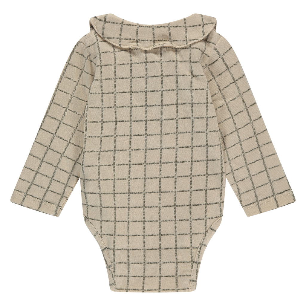 A Tiny Story Romper Groen Geruit in maat 44,50,56,62,68,74