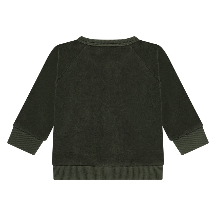 A Tiny Story baby vestje in het groen. In maat 44,50,56,62,68,74.