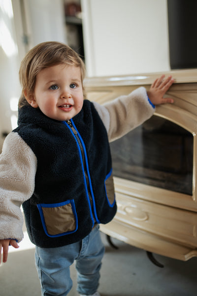 Babyboys teddy jasje reversible in maat 62,68,74,80,86,92