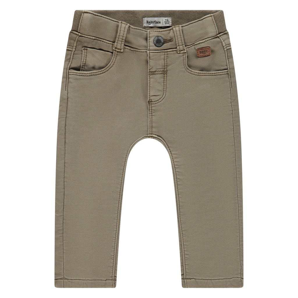Babyface Jongens broekje in beige kleur  in maat 62,68,74,80,86,92