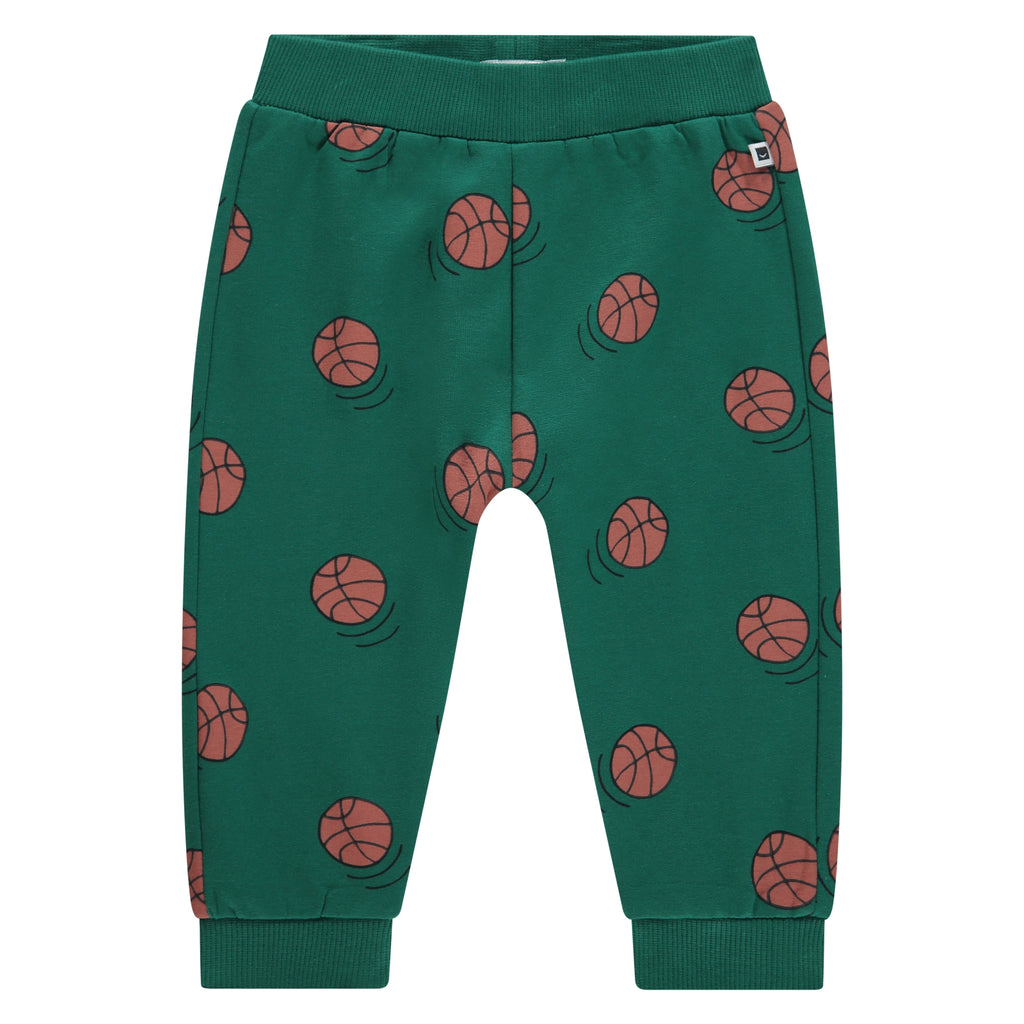 Babyface Boys Joggingbroek groen met basketballen in maat 62,68,74,80,86,92.