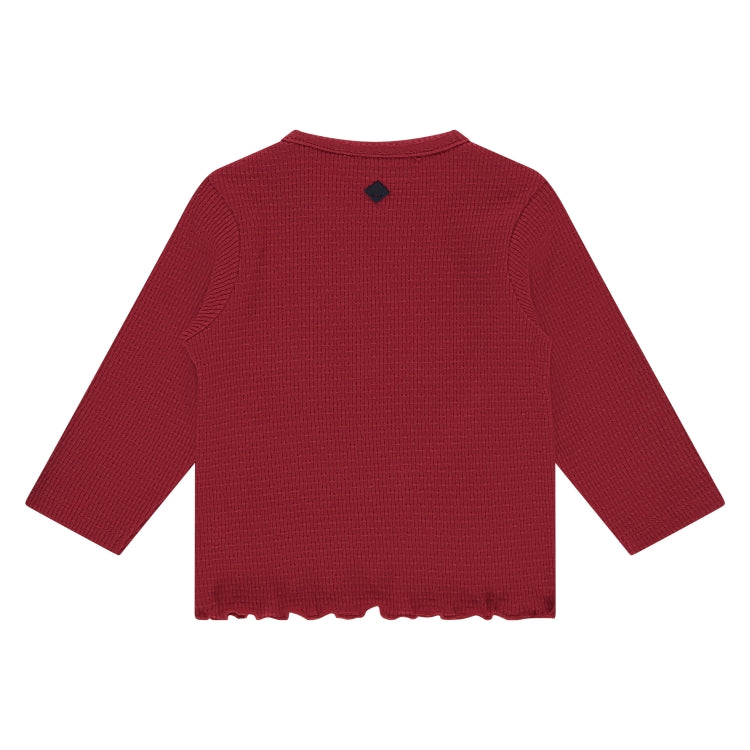 Babyface Girls Longsleeve Rood Hartjes in maat 62,68,74,80,86