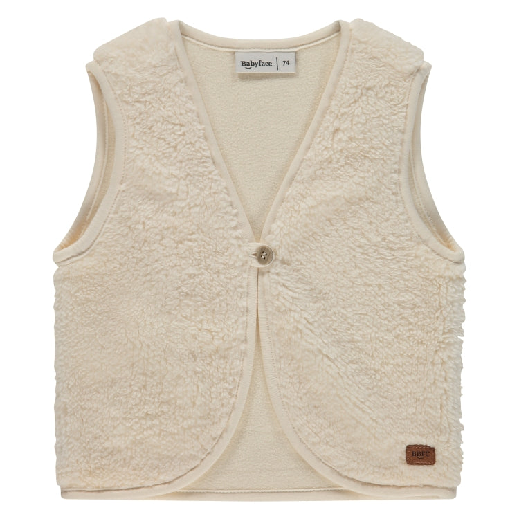 Babyface vestje teddy offwhite in maat 56,62,68,74,80,86,92. 