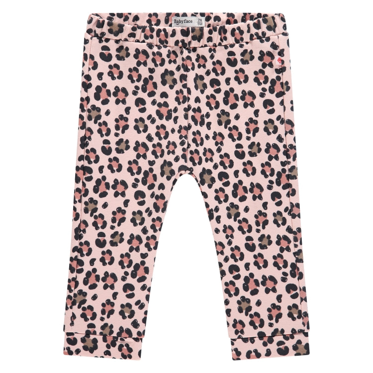 Babyface baby girls sweatpants roze panter print in maat 62,68,74,80,86,92