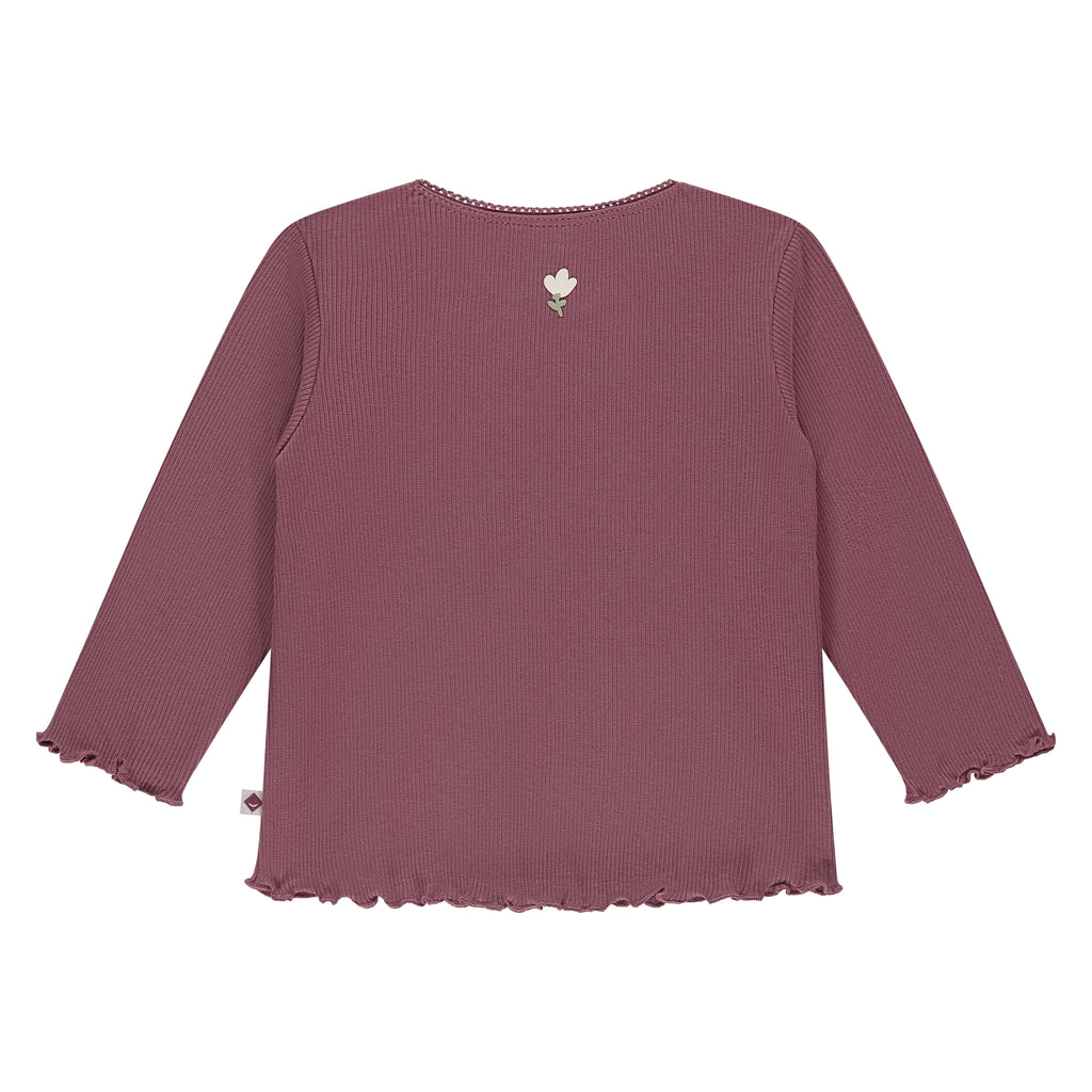 Babyface baby girls t-shirt long sleeve Burgundy verkrijgbaar in maat 62 tot en met 86