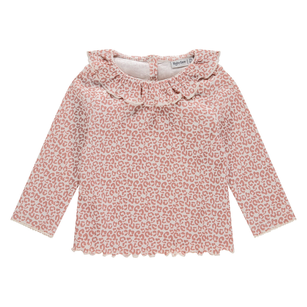 Babyface longsleeve roze panter in maat 62,68,74,80,86,92