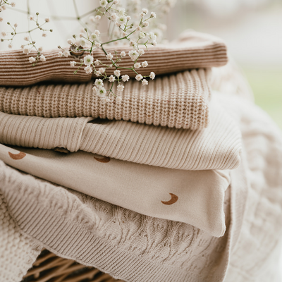 Een stapeltje babykleding