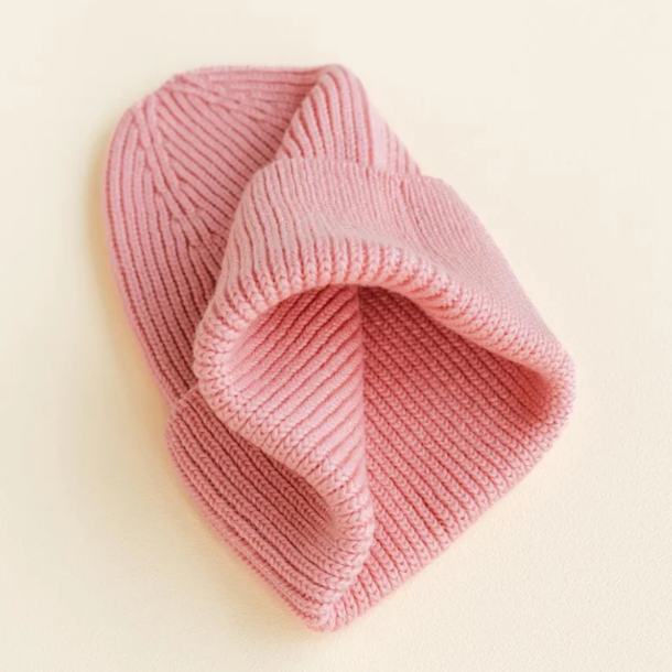 Hvid Beanie Fonzie Bubblegum 4-18 maanden