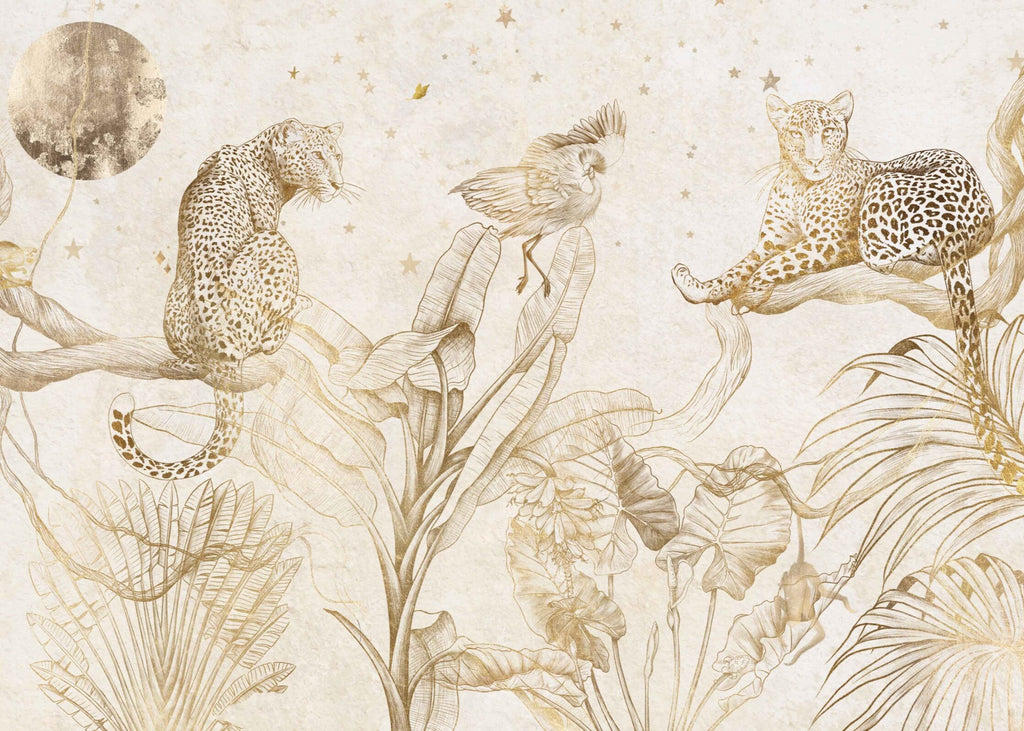 Fleur des Fleurs Behang Leopard Love Jungle in vlies en vinyl.