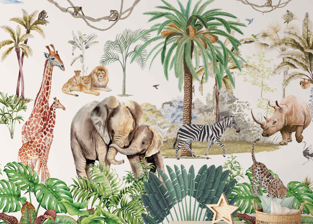 Fleur des Fleurs Behang Safari Jungle in vlies en vinyl.