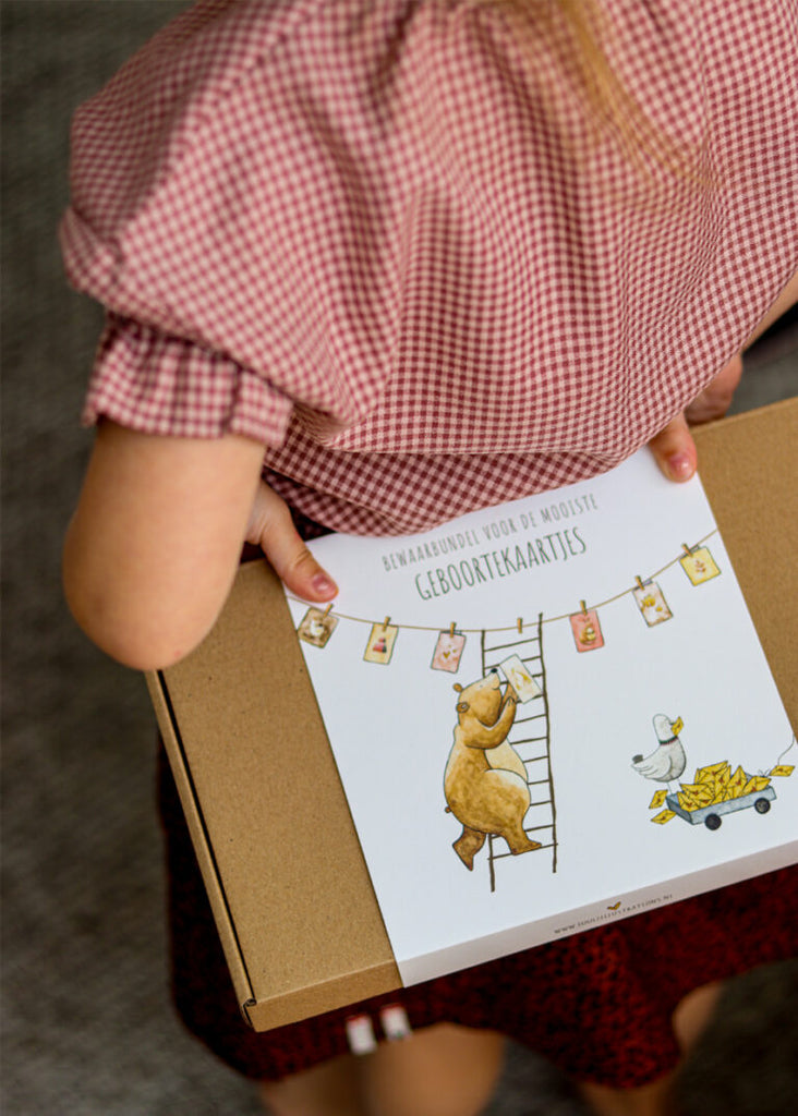 Bewaarbundel geboortekaartjes beer