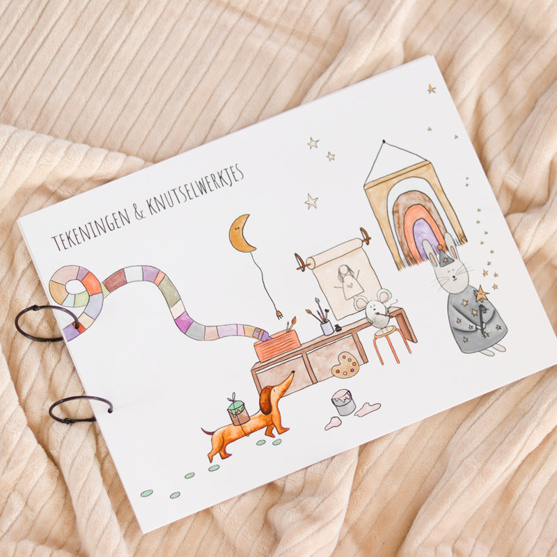 XL Bewaarbundel voor tekeningen & knutselwerkjes – regenboog magie