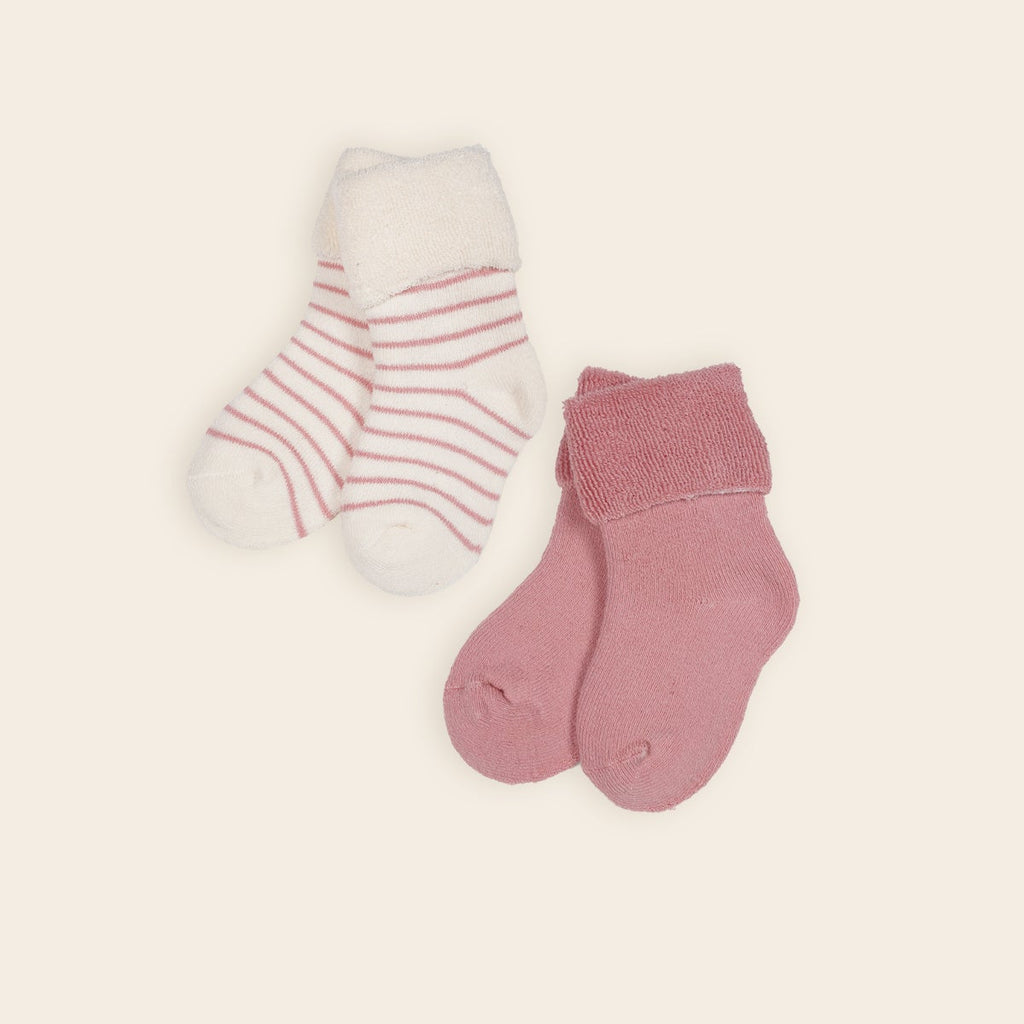 Petite Maison Babysokjes Set Roze en Offwhite in maat 50,56,62,68