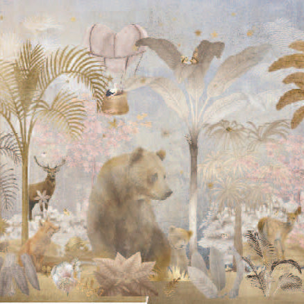 Fleur des Fleur behang forest love pink in vlies en vinyl.