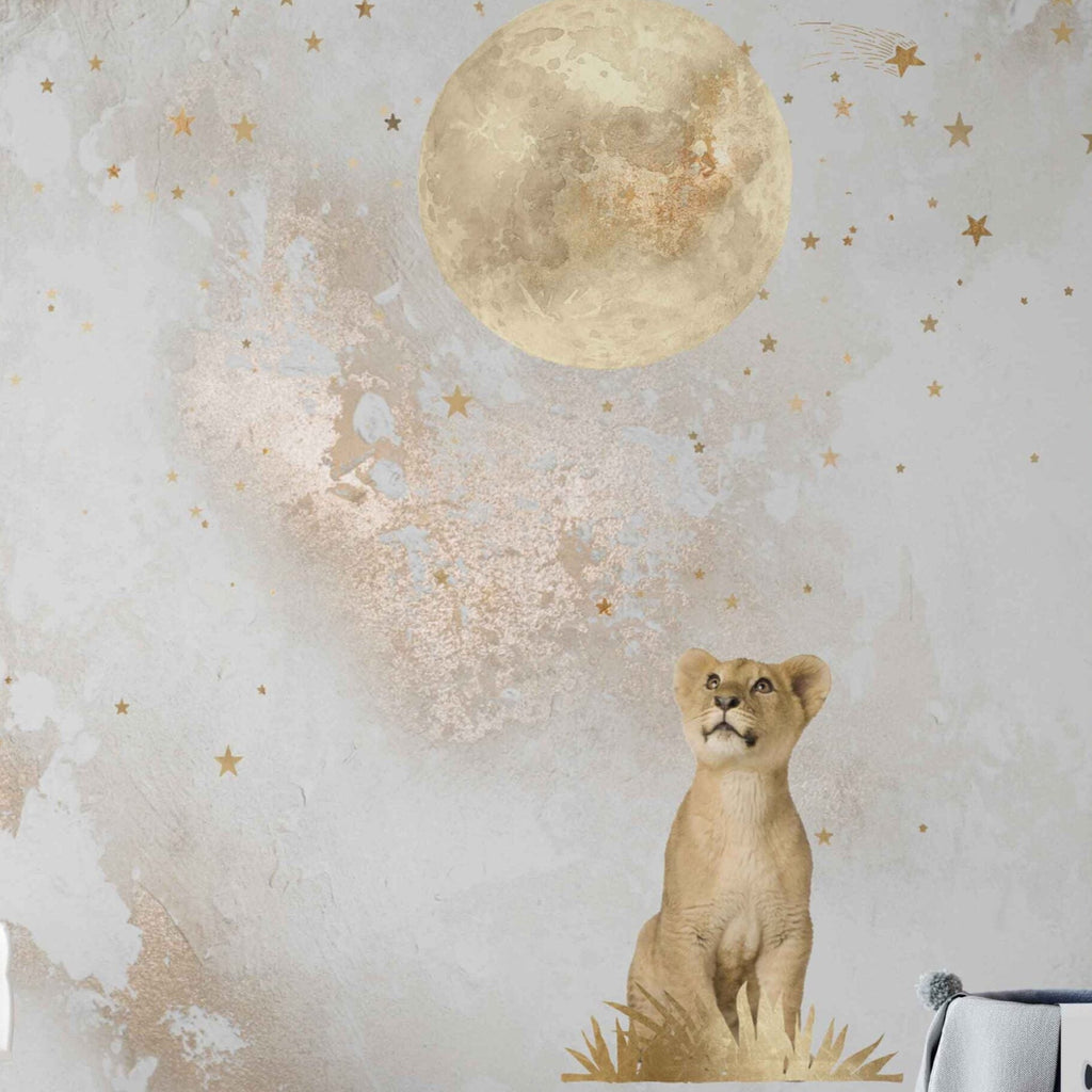 Fleur des Fleurs - Behang - Little Big Dreamer blue blackground in vlies en vinyl.