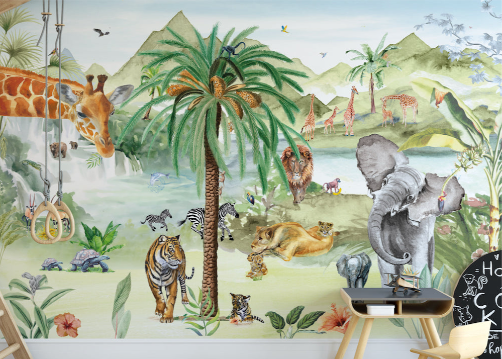 Fleur des Fleurs Behang A perfect day in the jungle in vlies en vinyl