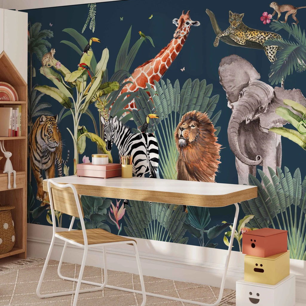 Fleur des Fleurs Behang Animal Parade in vlies en vinyl.
