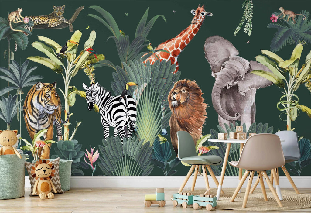 Fleur des Fleurs Behang Animal Parade in vlies en vinyl.