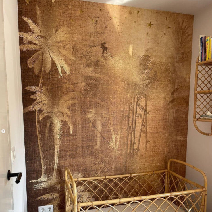 Fleur des Fleurs Behang Bosque Bronze in vlies en vinyl.