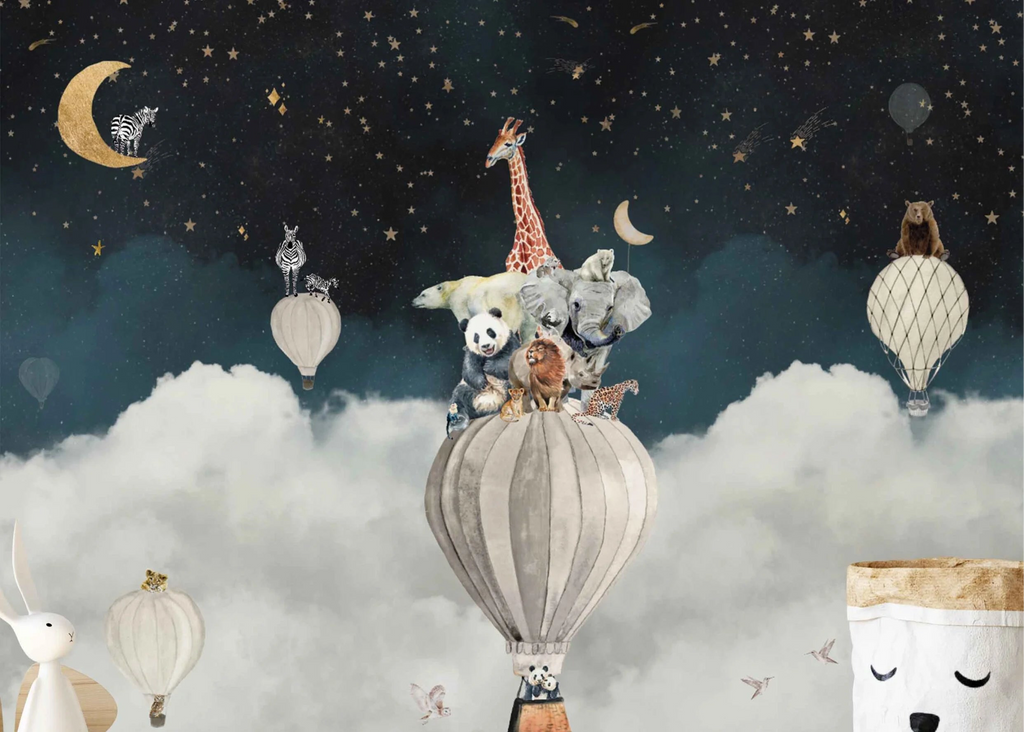 Fleur des Fleurs Behang - Dreamy Dark Night Sky in vlies en vinyl.