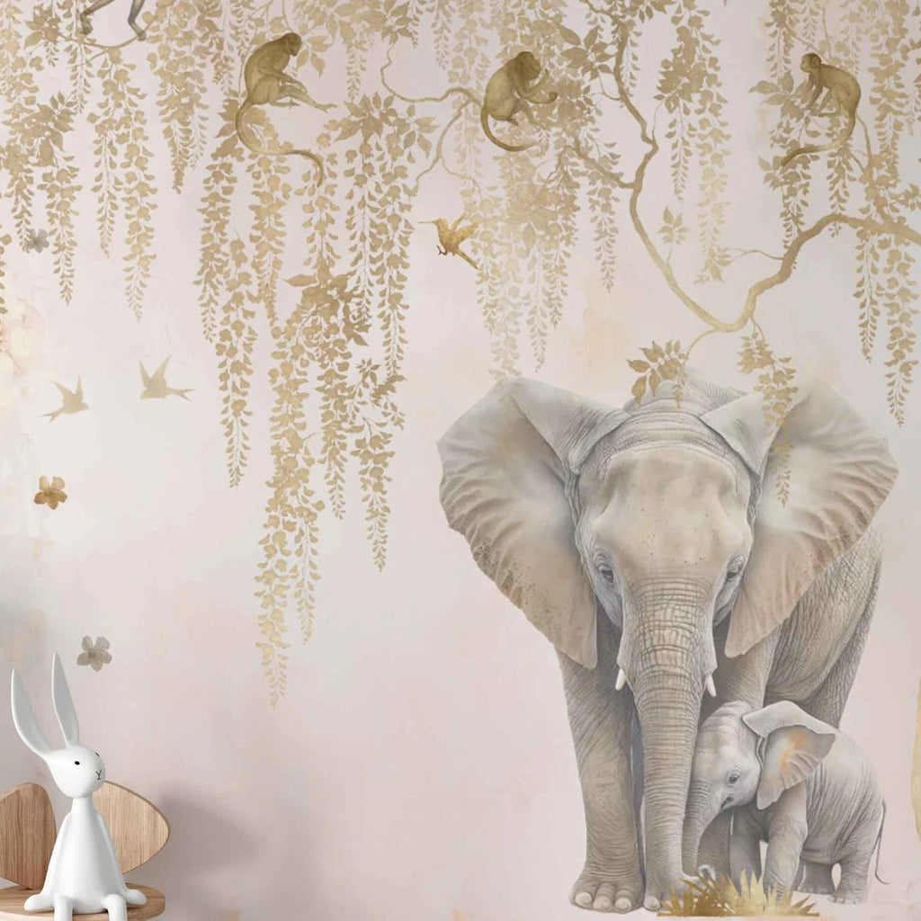 Fleur des Fleurs Behang Elegant Hug Rose Gold in vlies en vinyl.