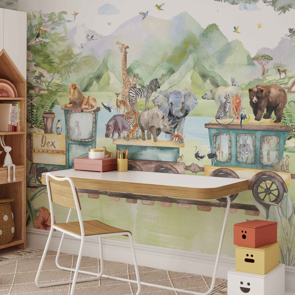 Fleur des Fleurs Behang  Hop on board in vlies en vinyl.