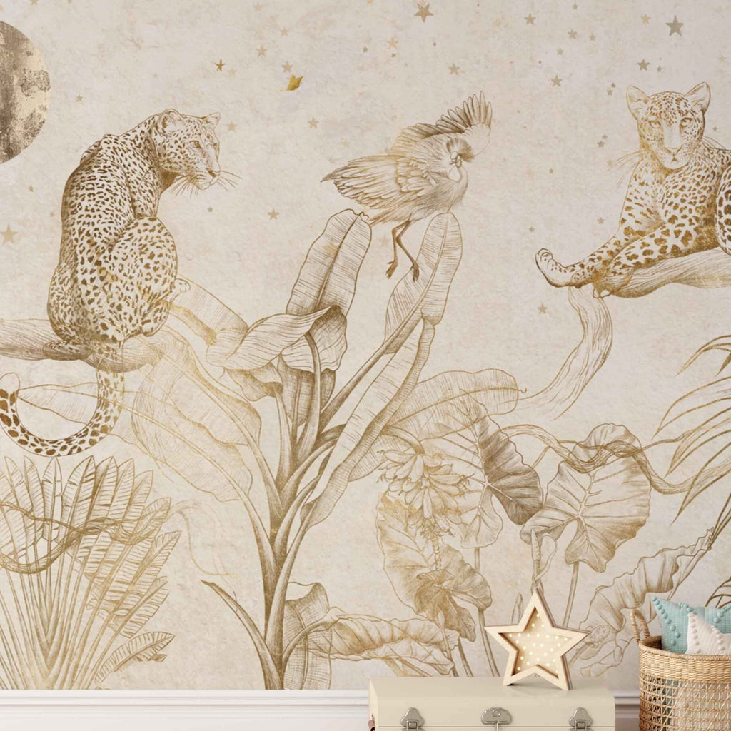 Fleur des Fleurs Behang Leopard Love Jungle in vlies en vinyl.