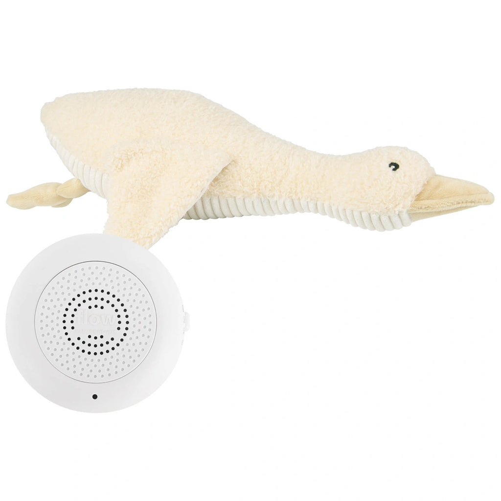 Flow Amsterdam Hartslag knuffel Liva Gans in het Beige en Off White. USB oplaadbaar.