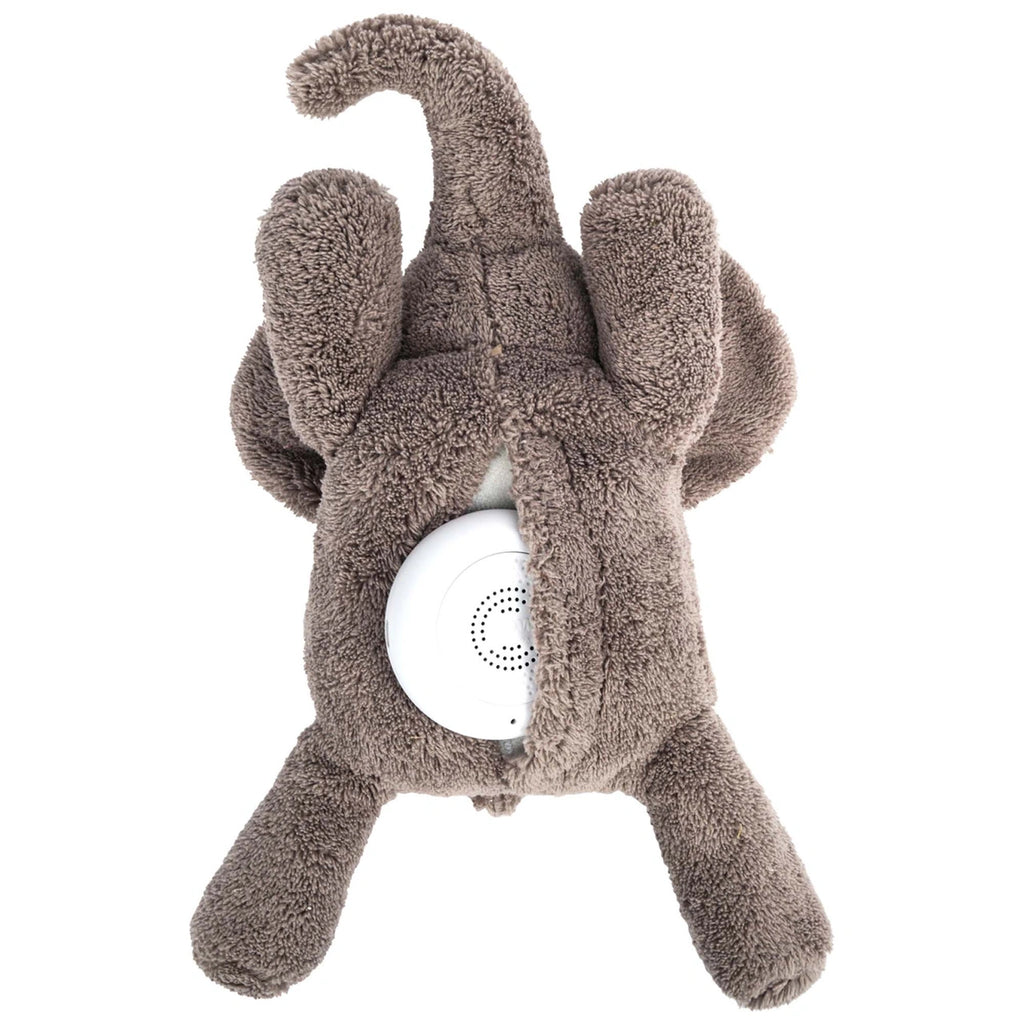 Flow Amsterdam Hartslag knuffel Olifant George in grijs en beige. USB oplaadbaar.