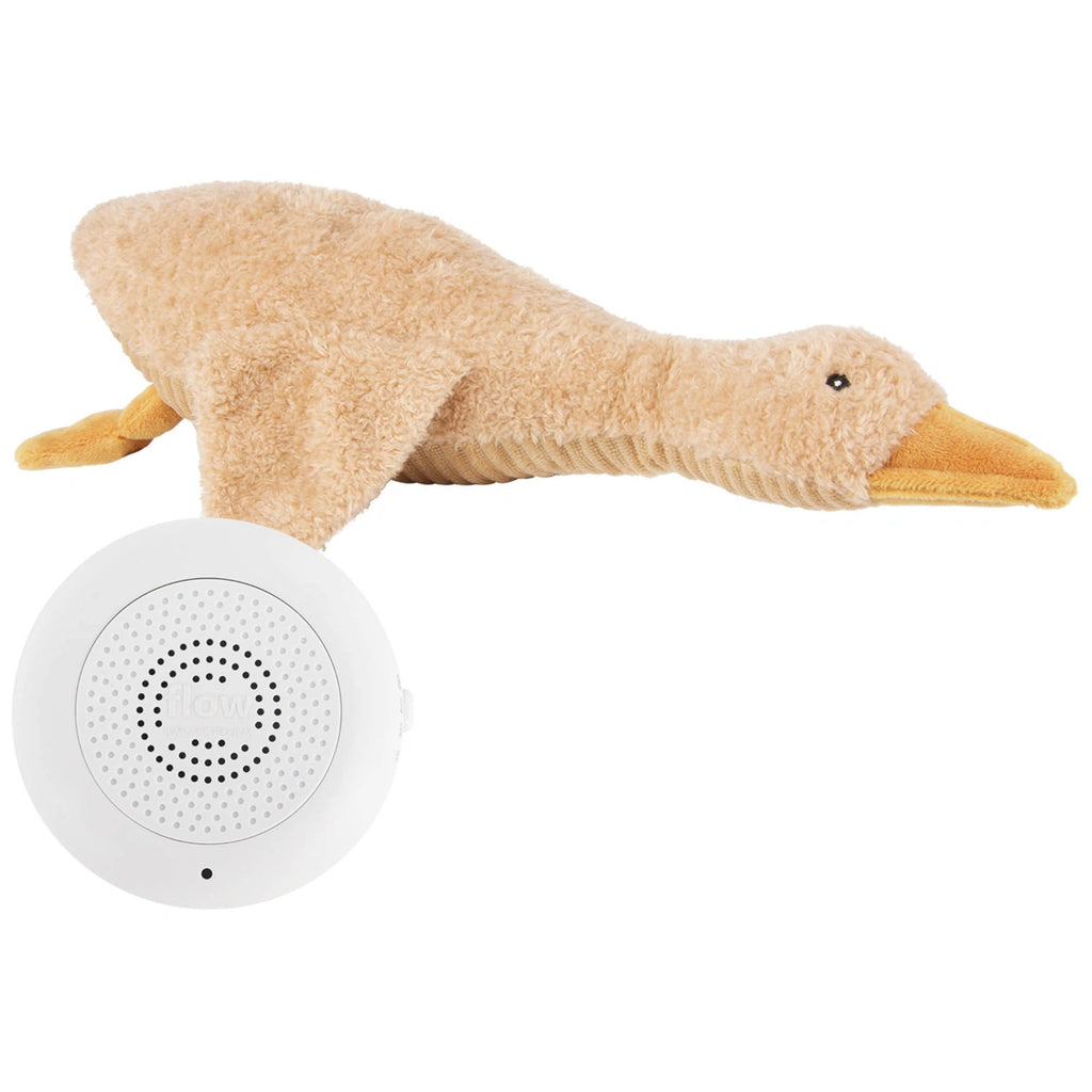 Flow Amsterdam Hartslag knuffel Liva Gans in het Beige en gebroken wit. USB oplaadbaar
