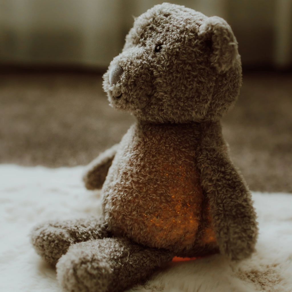 Flow Amsterdam Nachtlampje Beer Lou Licht Grijs, usb oplaadbaar.