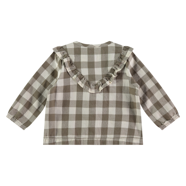 Een geruite blouse
