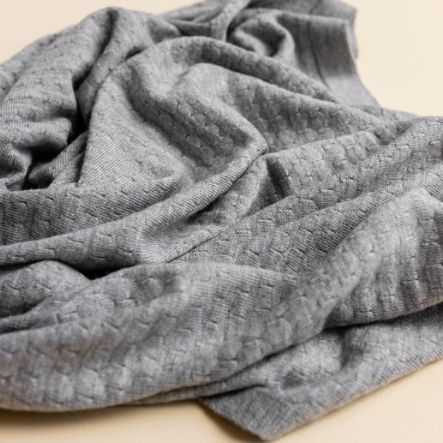 Hvid Baby Blanket Merinowol Frankie Grey Melange