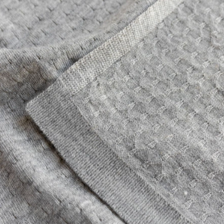 Hvid Baby Blanket Merinowol Frankie Grey Melange