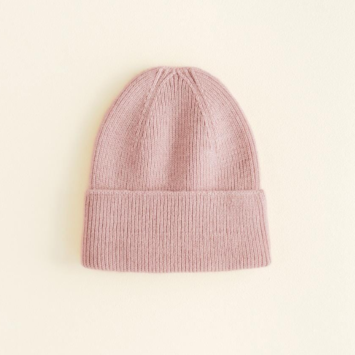 Beanie Fonzie Newborn Powder Hvid 100% merinowol 