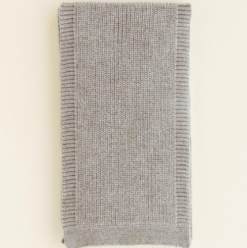 Hvid Merinwol sjaal Gustave Pebble