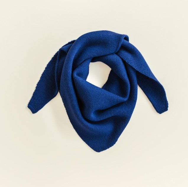 Hvid Sjaal Josephina Cobalt Blue