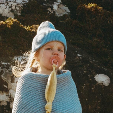 Hvid Titi comforter Light Yellow. Geel speen knuffeldoekje van 100% merinowol.