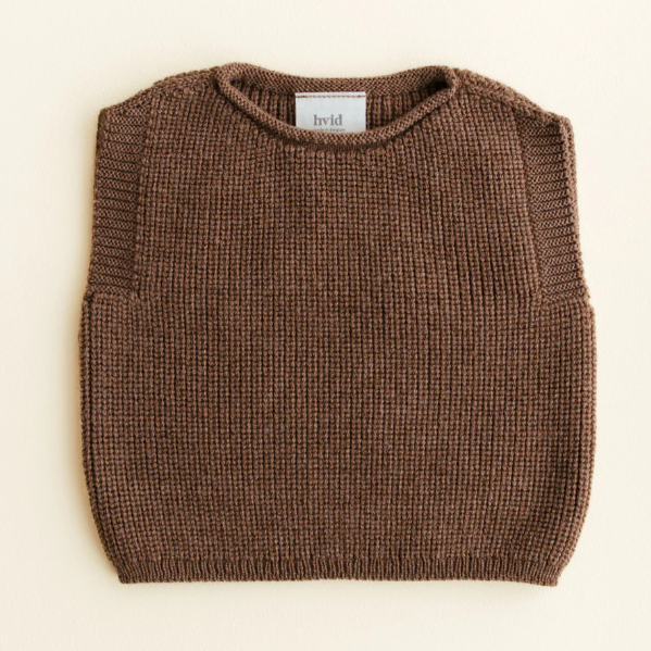 Hvid Vest Harvey Baby gemaakt van 100% merinowol in maat 0-6 maanden en 6-12 maanden. In verschillende kleuren.