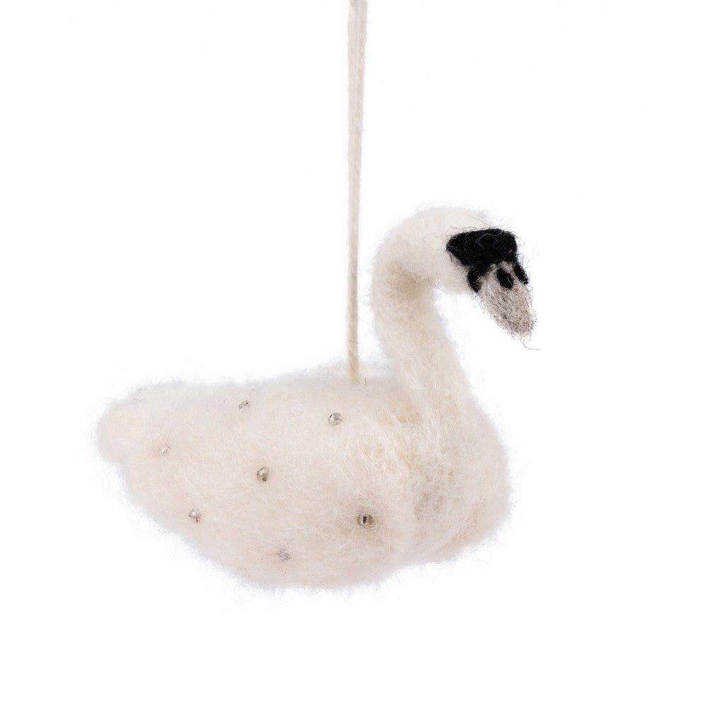Kerstboomhanger Winter Zwaan