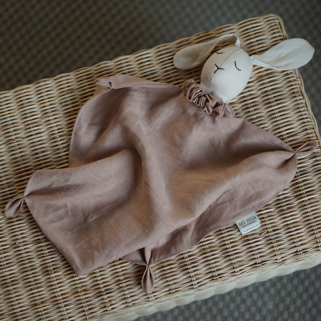 Knuffeldoekje konijn katoen beige
