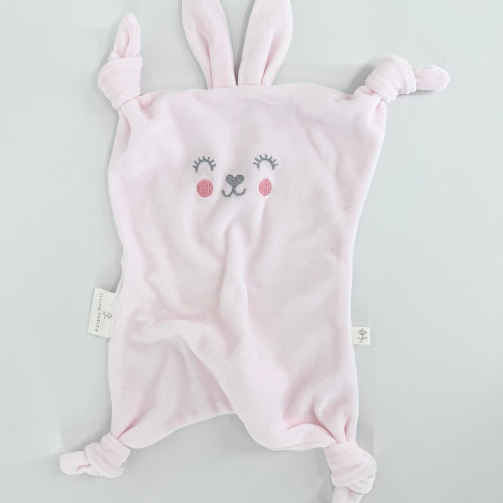Living Nature Knuffeldoekje Velours Roze