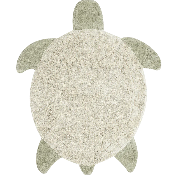 Lorena Canals - Machine wasbaar vloerkleed in de vorm van een schildpad - formaat: 110x130 cm