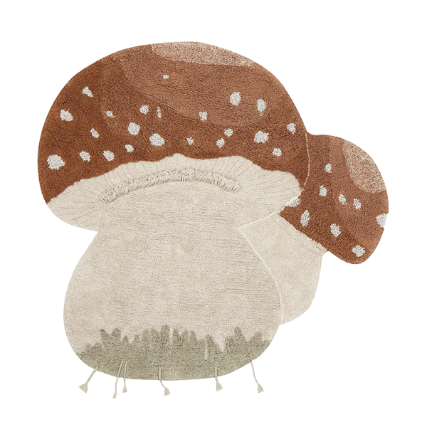Lorena Canals - Machine wasbaar - Vloerkleed - 120x120cm - Paddenstoel (Boletus)
