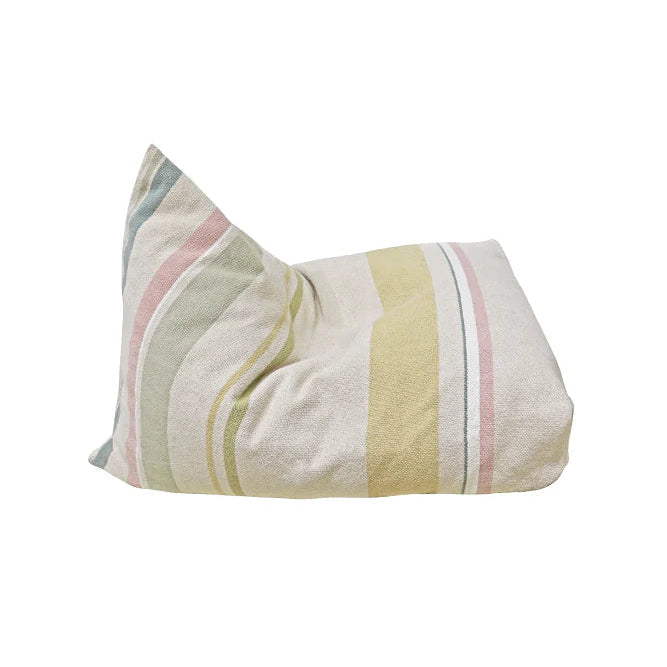 Zitzak poef in multi stripe van Lorena Canals.