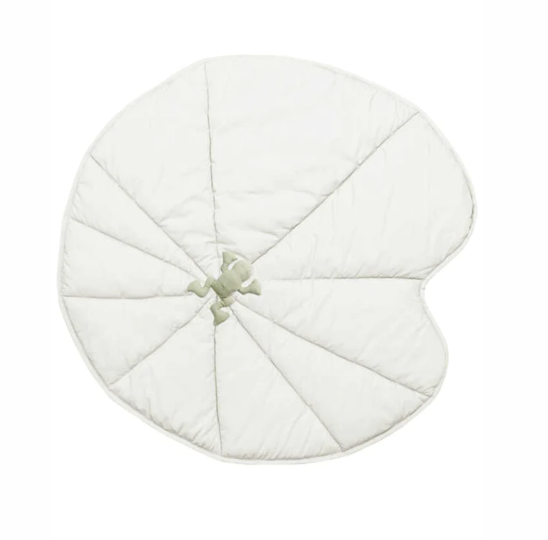 Lorena Canals Machine wasbare speelmat voor babygym. In de vorm van een waterlelie. Kleur: Offwhite