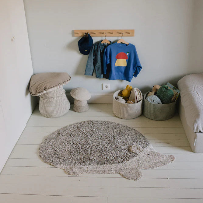 Lorena Canals Machine wasbaar vloerkleed in de vorm van een egel